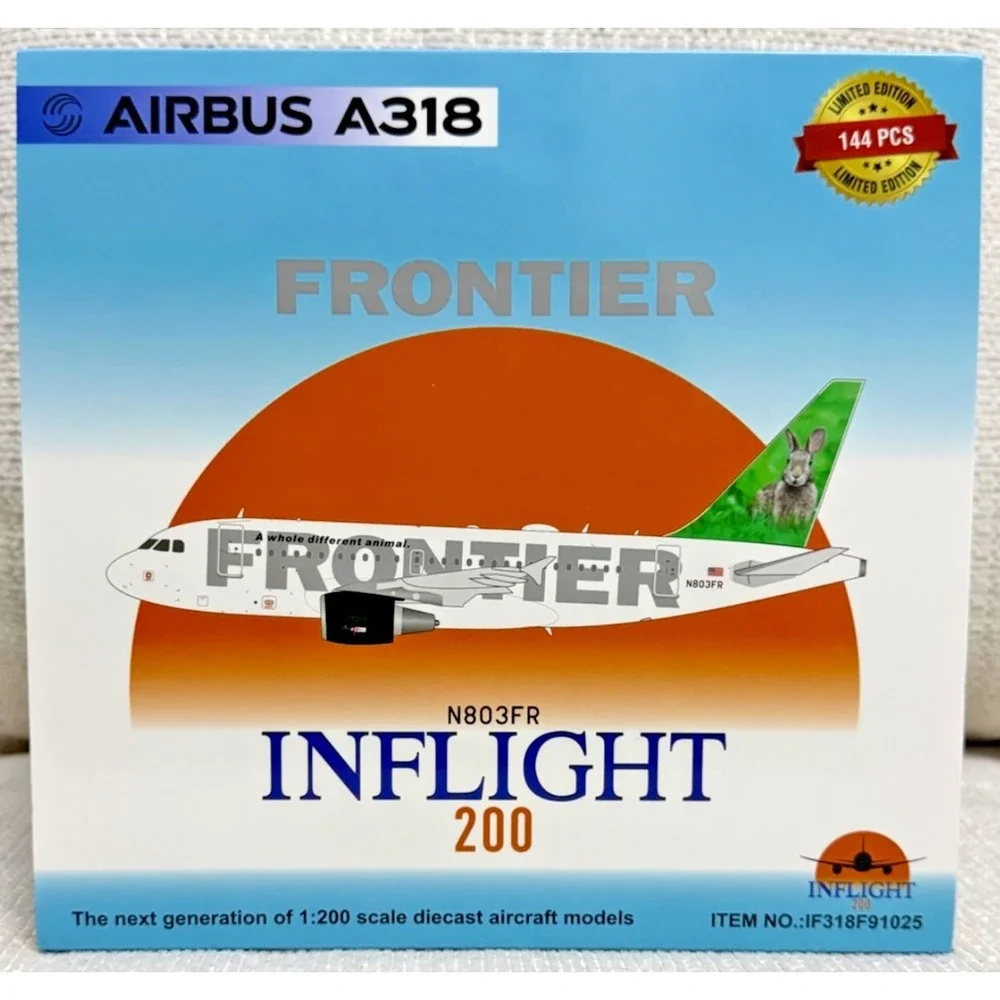 INFLIGHT/FRONTIER A318/N803FR/IF318F91025/1:200/LIMITED EDITION/NEW/MSFA3180623